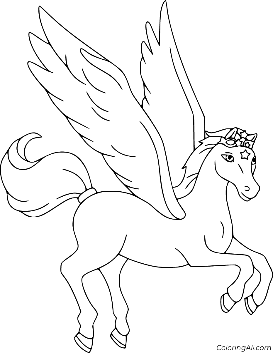 100 Pegasus Coloring Pages for Kids Printable 71