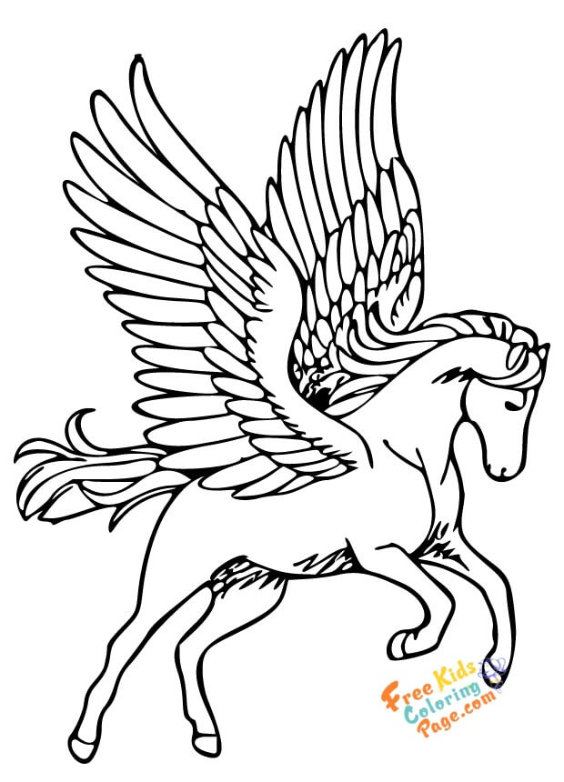 100 Pegasus Coloring Pages for Kids Printable 74