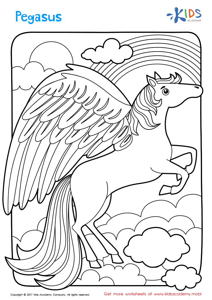 100 Pegasus Coloring Pages for Kids Printable 80