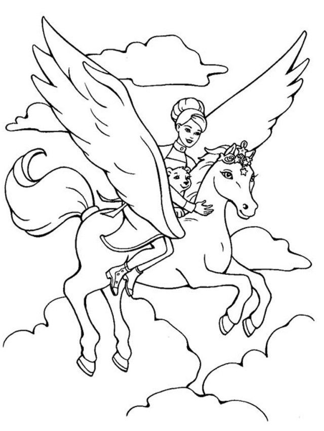 100 Pegasus Coloring Pages for Kids Printable 9