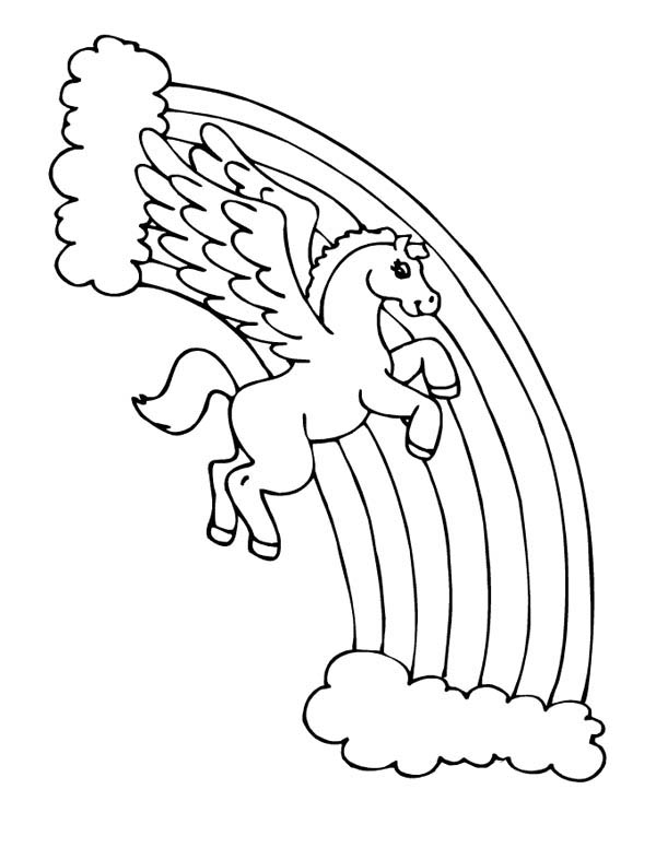 100 Pegasus Coloring Pages for Kids Printable 96