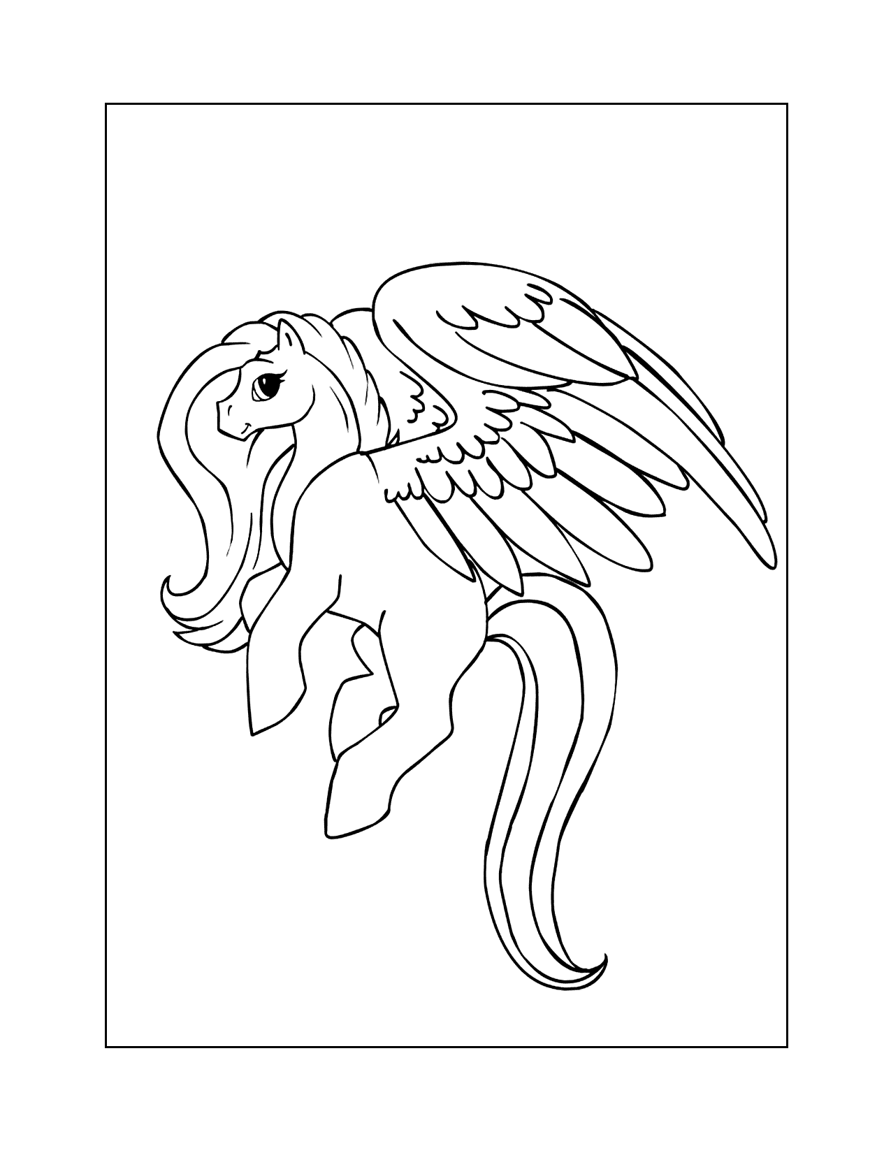 100 Pegasus Coloring Pages for Kids Printable 97