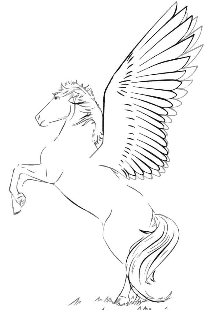 100 Pegasus Coloring Pages for Kids Printable 98