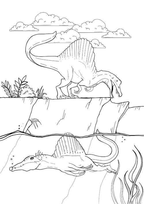 100+ Spinosaurus Coloring Pages Printable 110