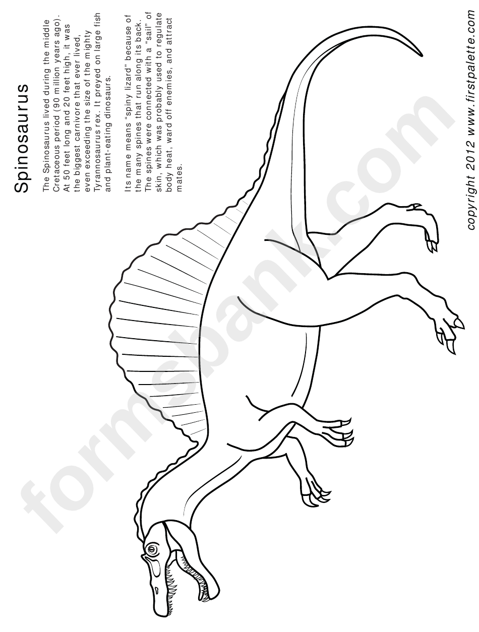 100+ Spinosaurus Coloring Pages Printable 70