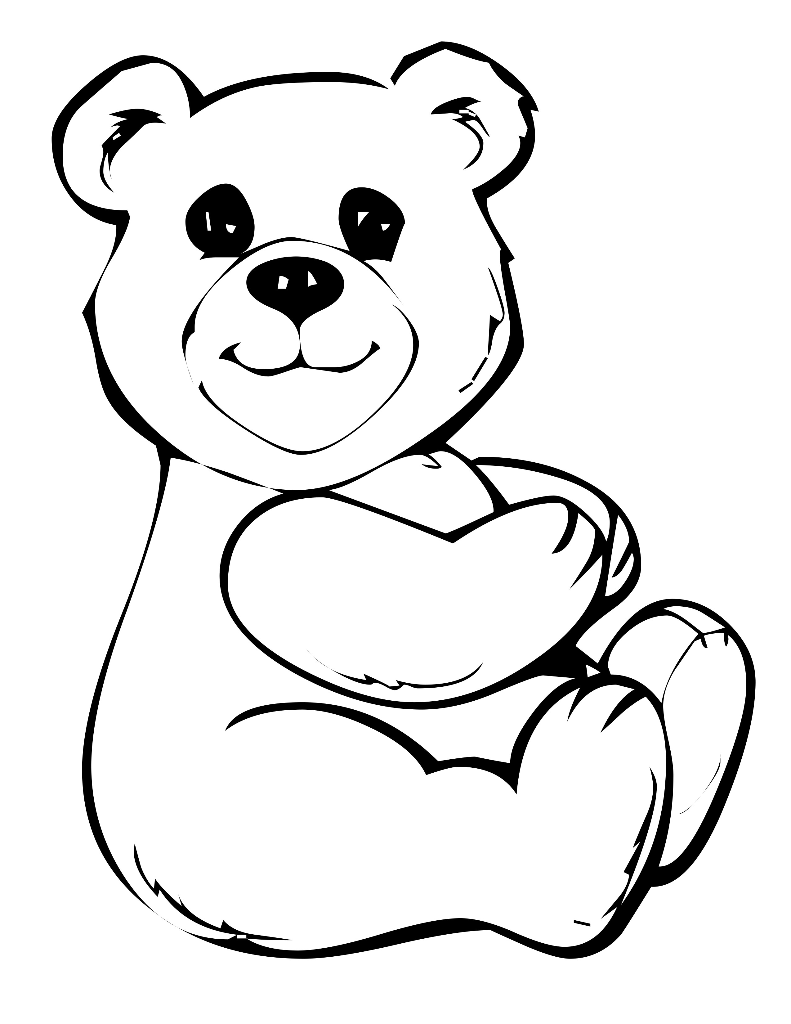 101 Free Printable Bear Coloring Pages for Kids 1