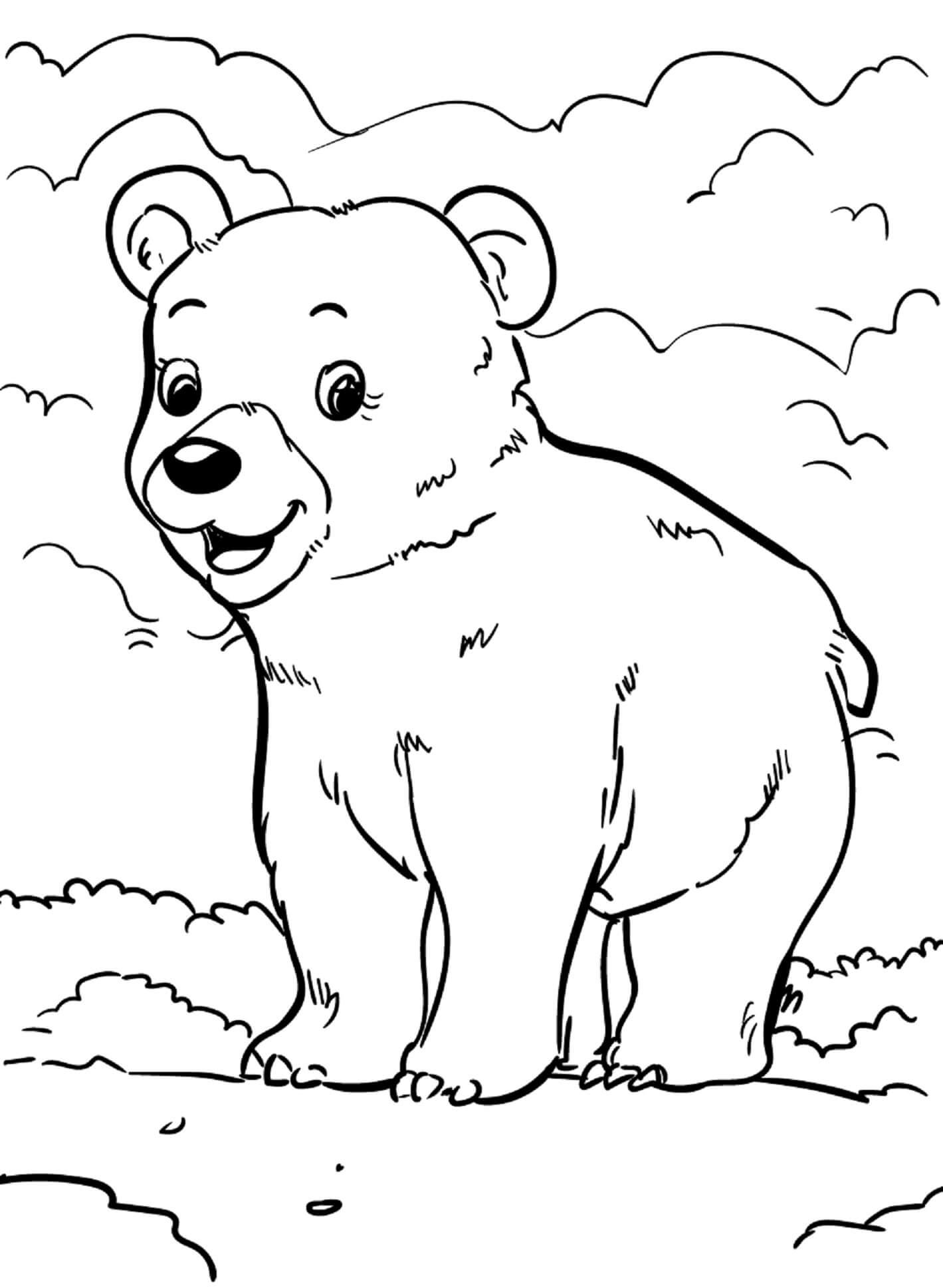 101 Free Printable Bear Coloring Pages for Kids 44