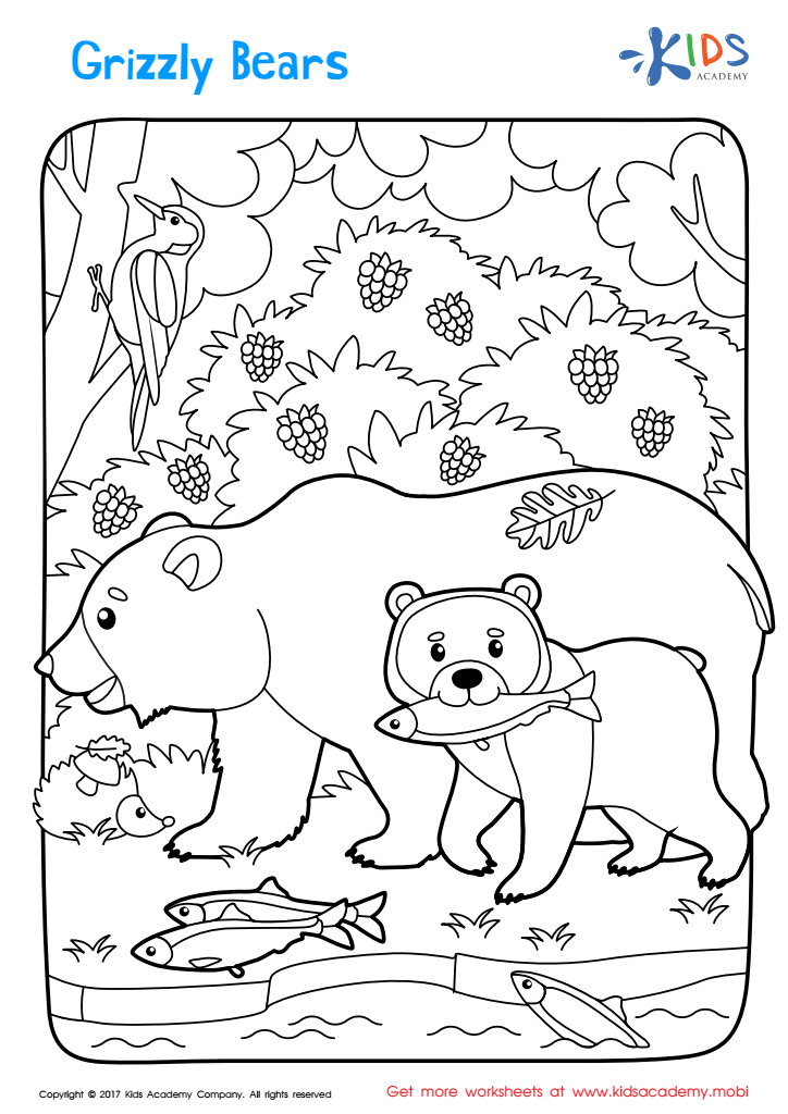 101 Free Printable Bear Coloring Pages for Kids 65