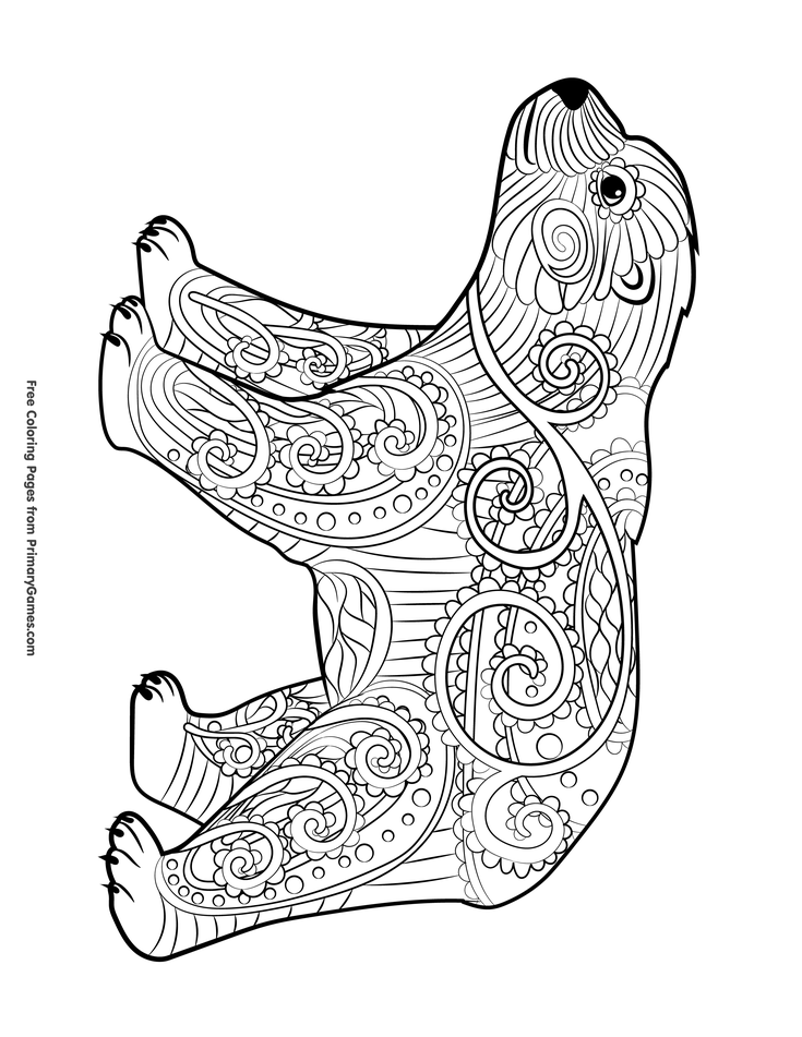 101 Free Printable Bear Coloring Pages for Kids 76