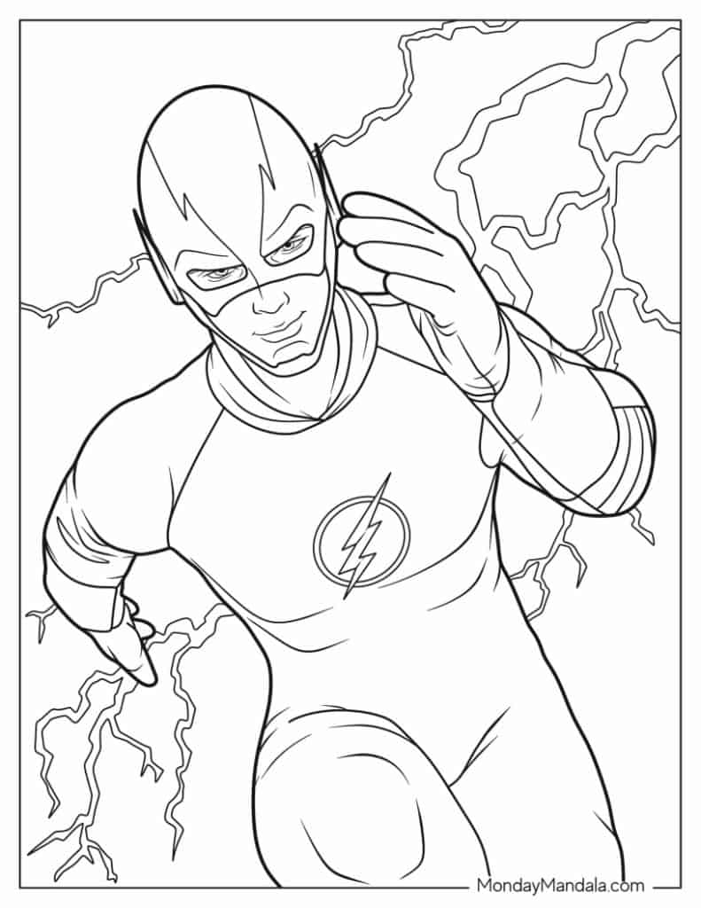 105 Flash Coloring Pages Printable 52