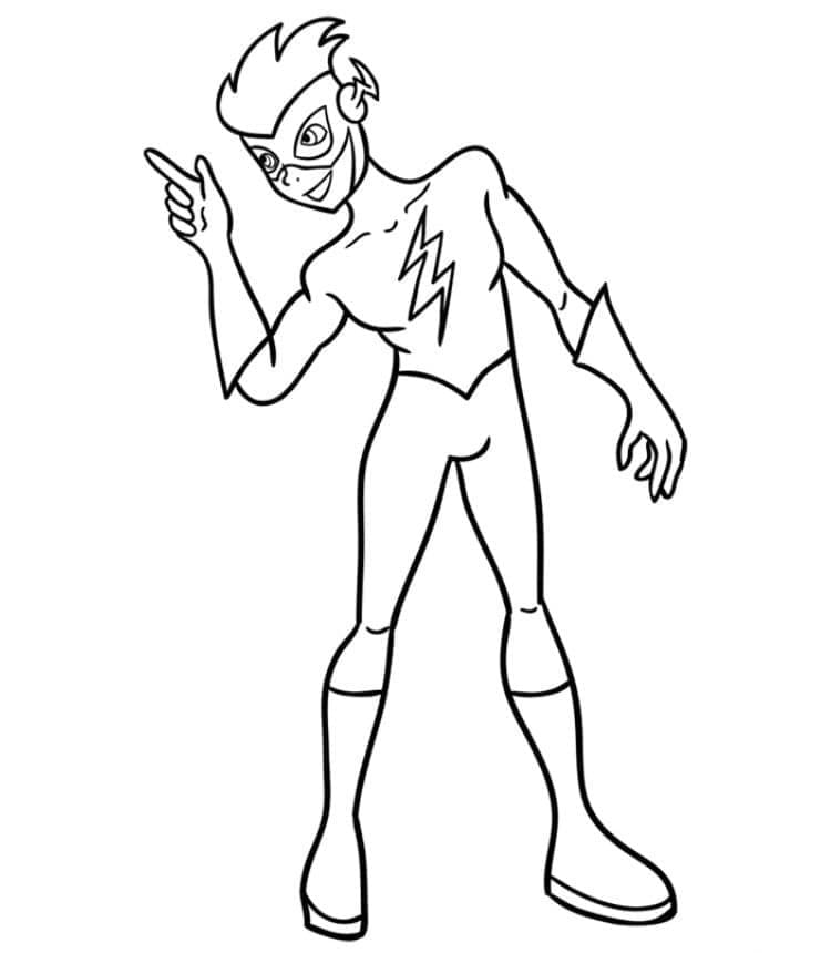 105 Flash Coloring Pages Printable 68