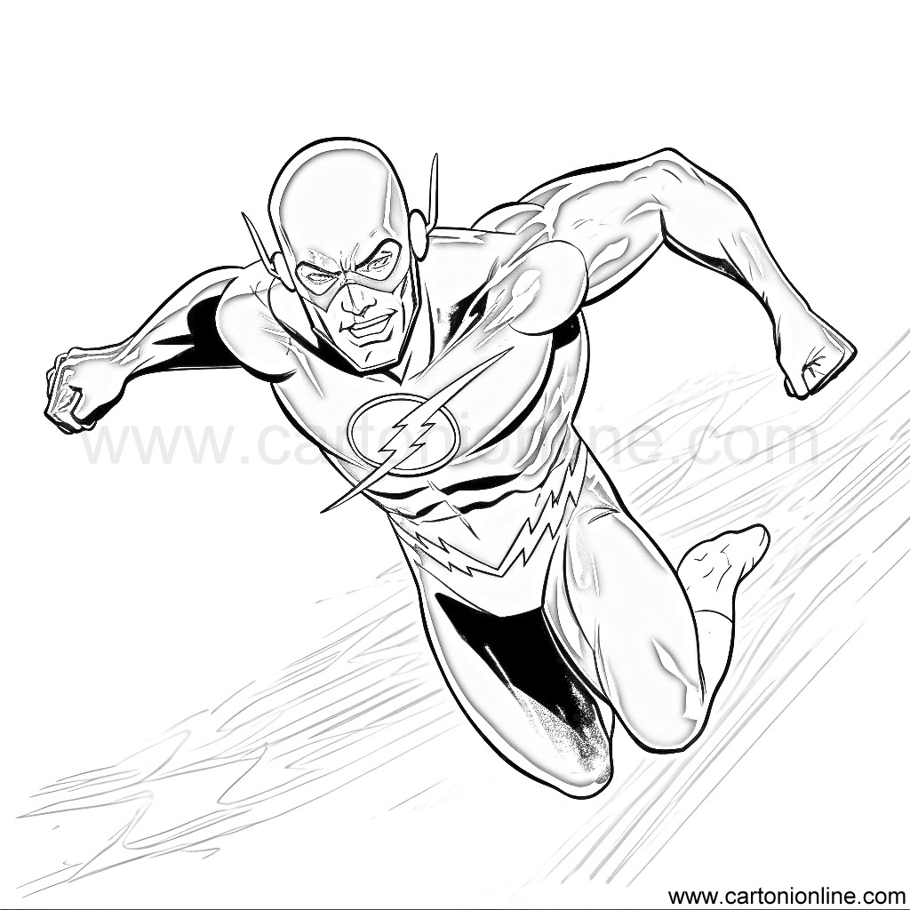 105 Flash Coloring Pages Printable 92