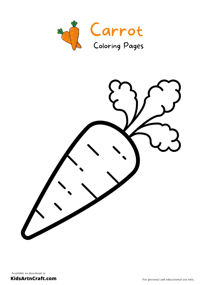 108 Carrot Coloring Pages Printable 40