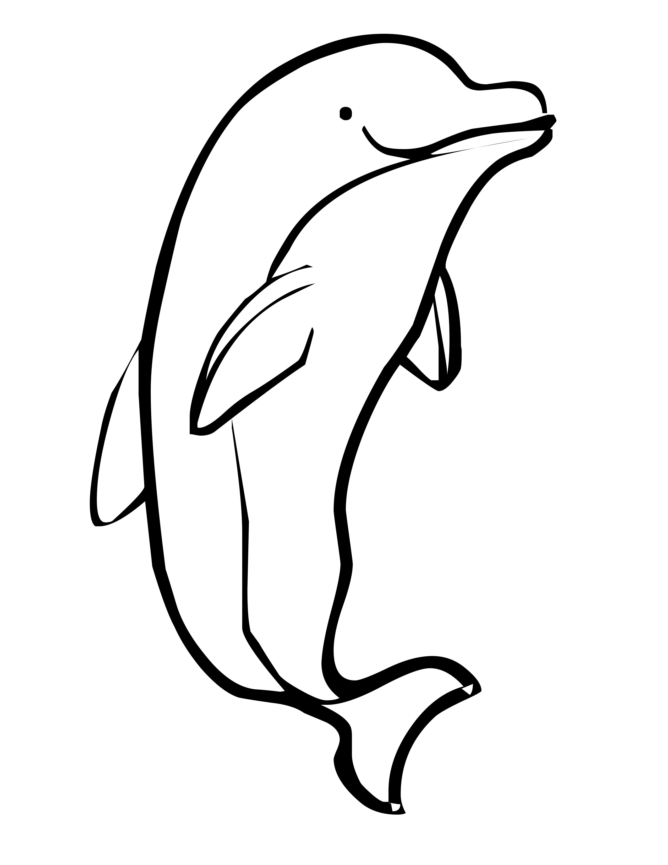 125 Free Printable Dolphin Coloring Pages for Kids 1