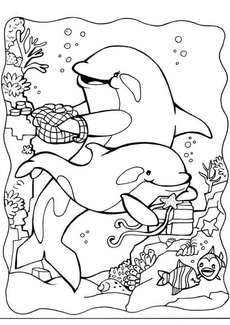 125 Free Printable Dolphin Coloring Pages for Kids 100