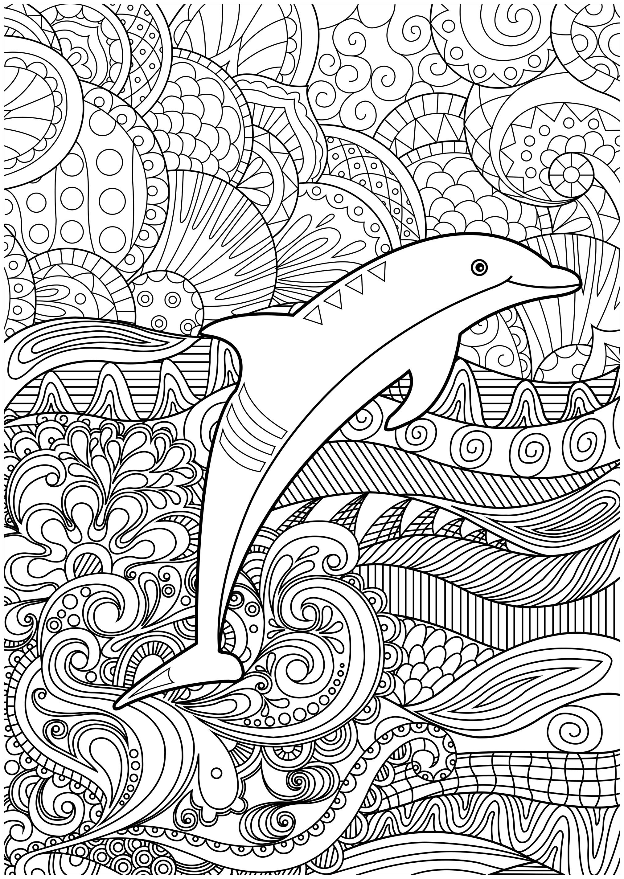 125 Free Printable Dolphin Coloring Pages for Kids 105