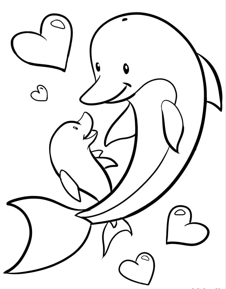 125 Free Printable Dolphin Coloring Pages for Kids 109