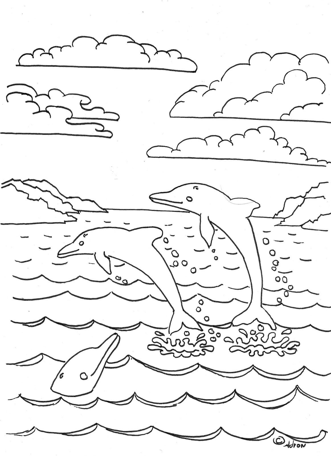 125 Free Printable Dolphin Coloring Pages for Kids 115