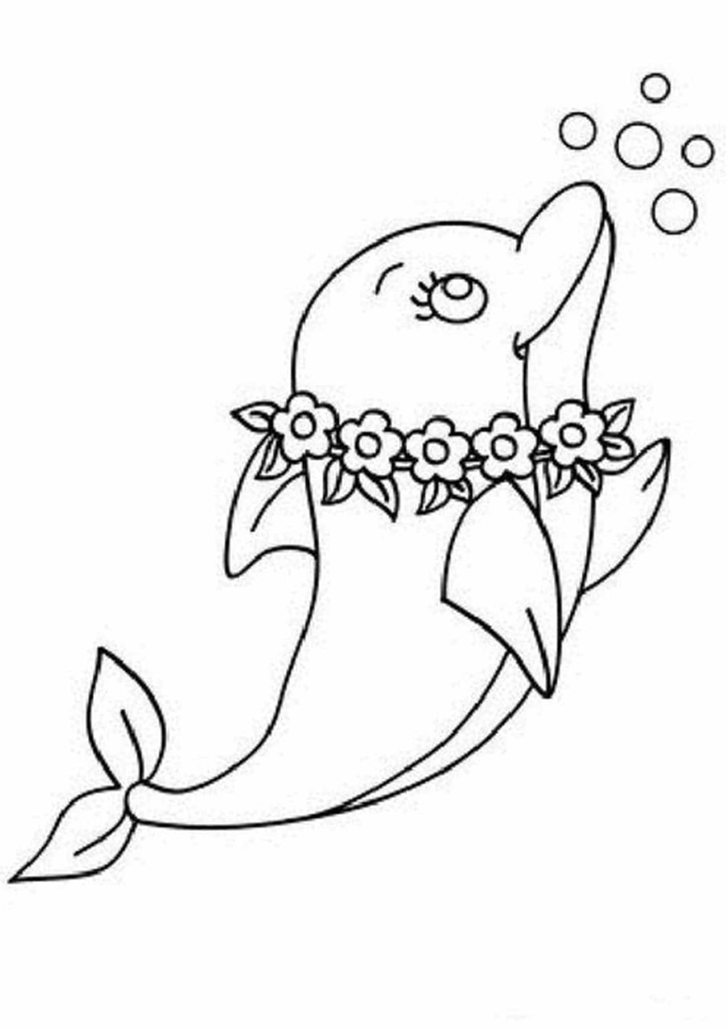 125 Free Printable Dolphin Coloring Pages for Kids 13