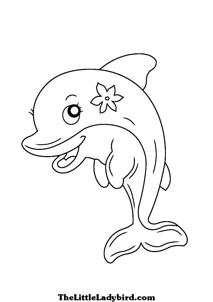 125 Free Printable Dolphin Coloring Pages for Kids 14