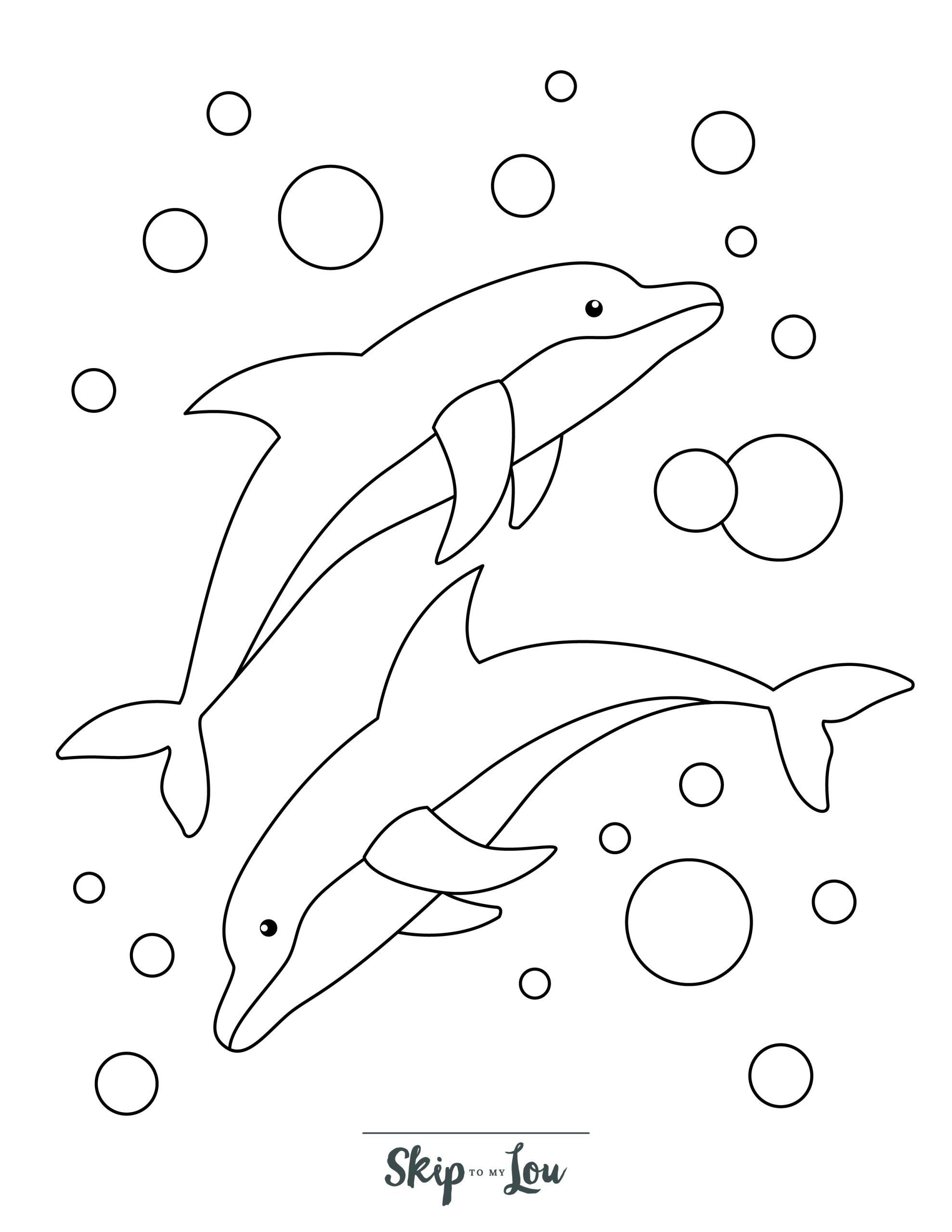 125 Free Printable Dolphin Coloring Pages for Kids 15