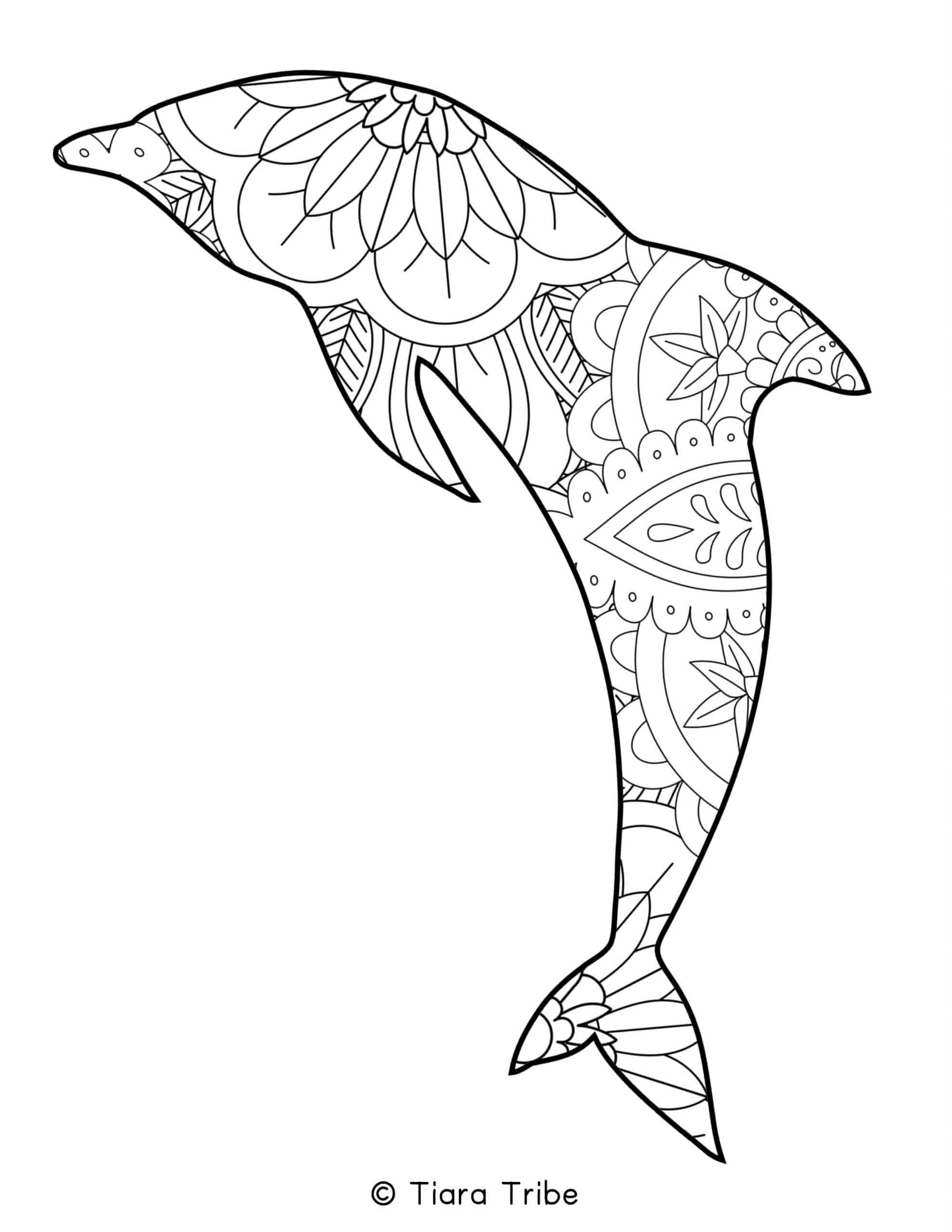 125 Free Printable Dolphin Coloring Pages for Kids 17