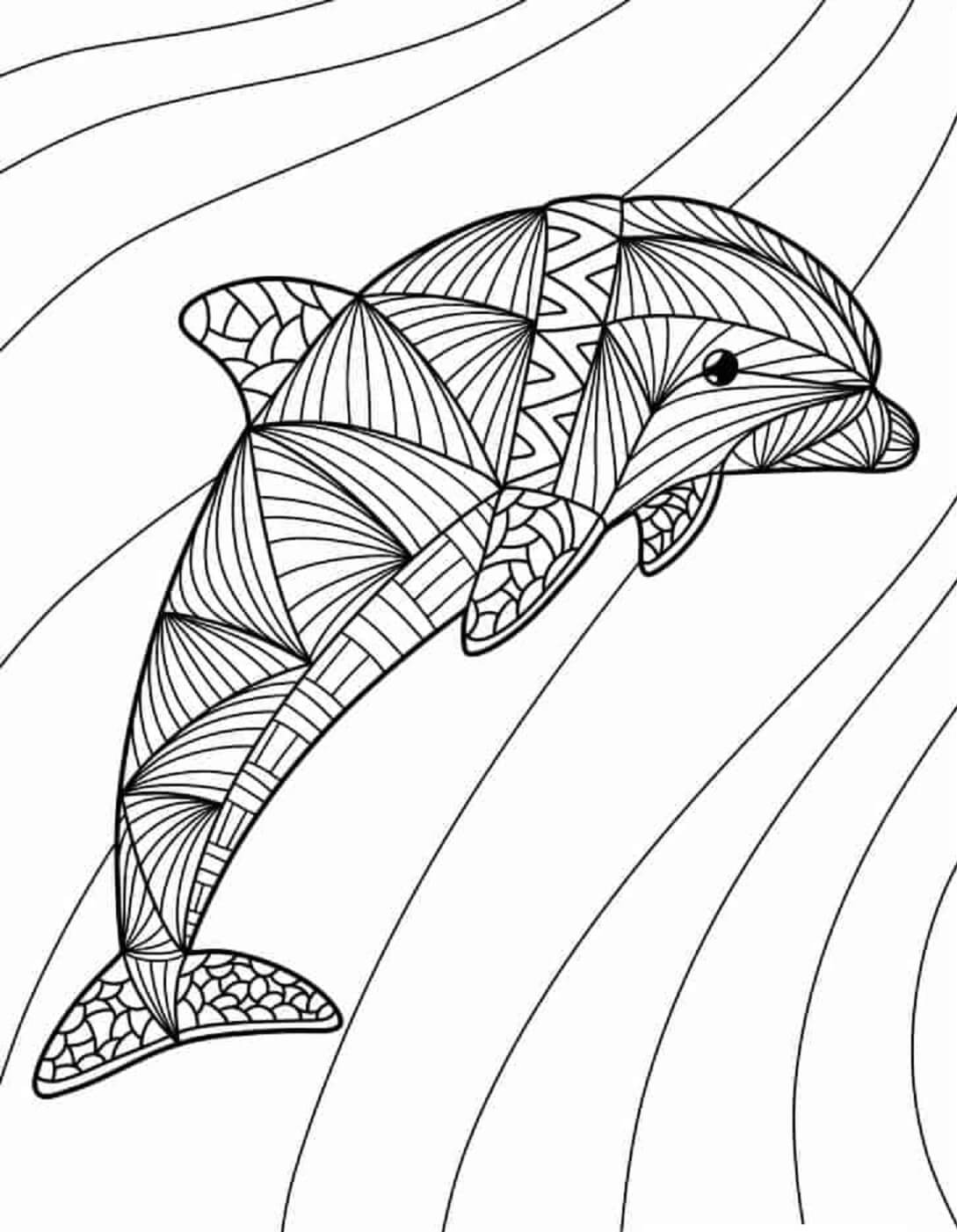 125 Free Printable Dolphin Coloring Pages for Kids 18