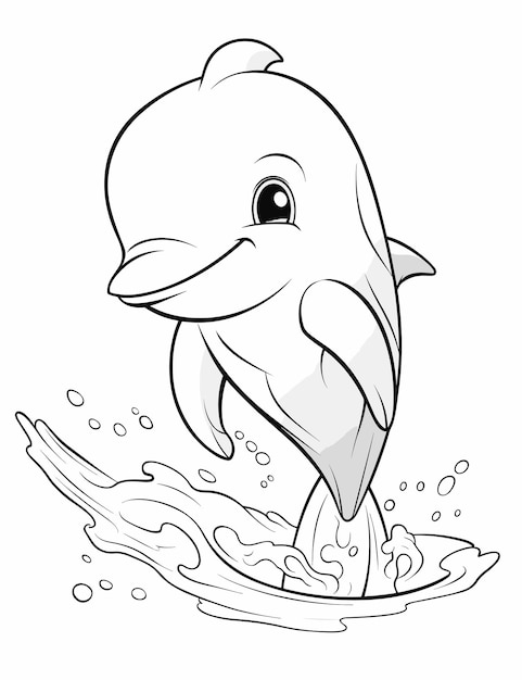 125 Free Printable Dolphin Coloring Pages for Kids 20