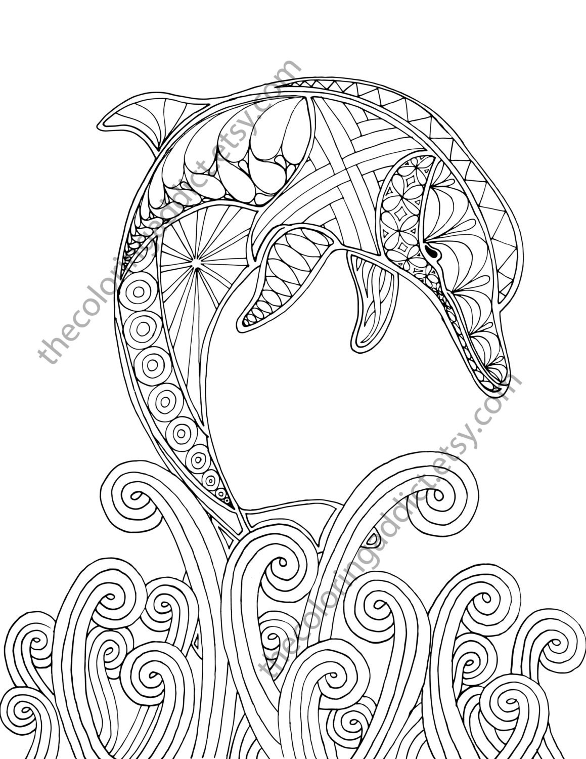 125 Free Printable Dolphin Coloring Pages for Kids 28