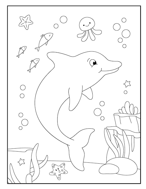 125 Free Printable Dolphin Coloring Pages for Kids 46