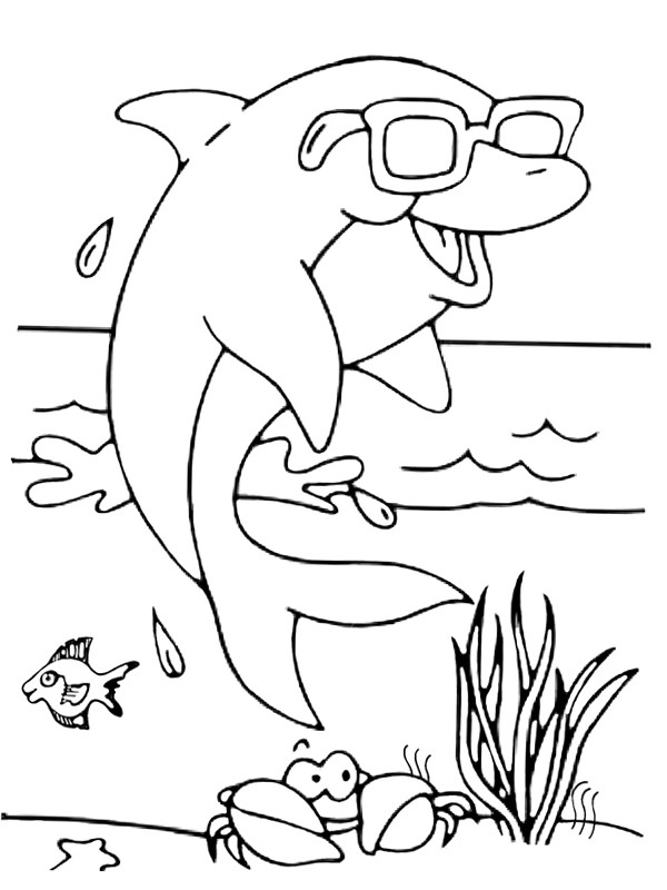 125 Free Printable Dolphin Coloring Pages for Kids 6