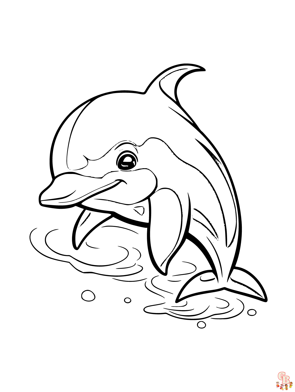 125 Free Printable Dolphin Coloring Pages for Kids 7