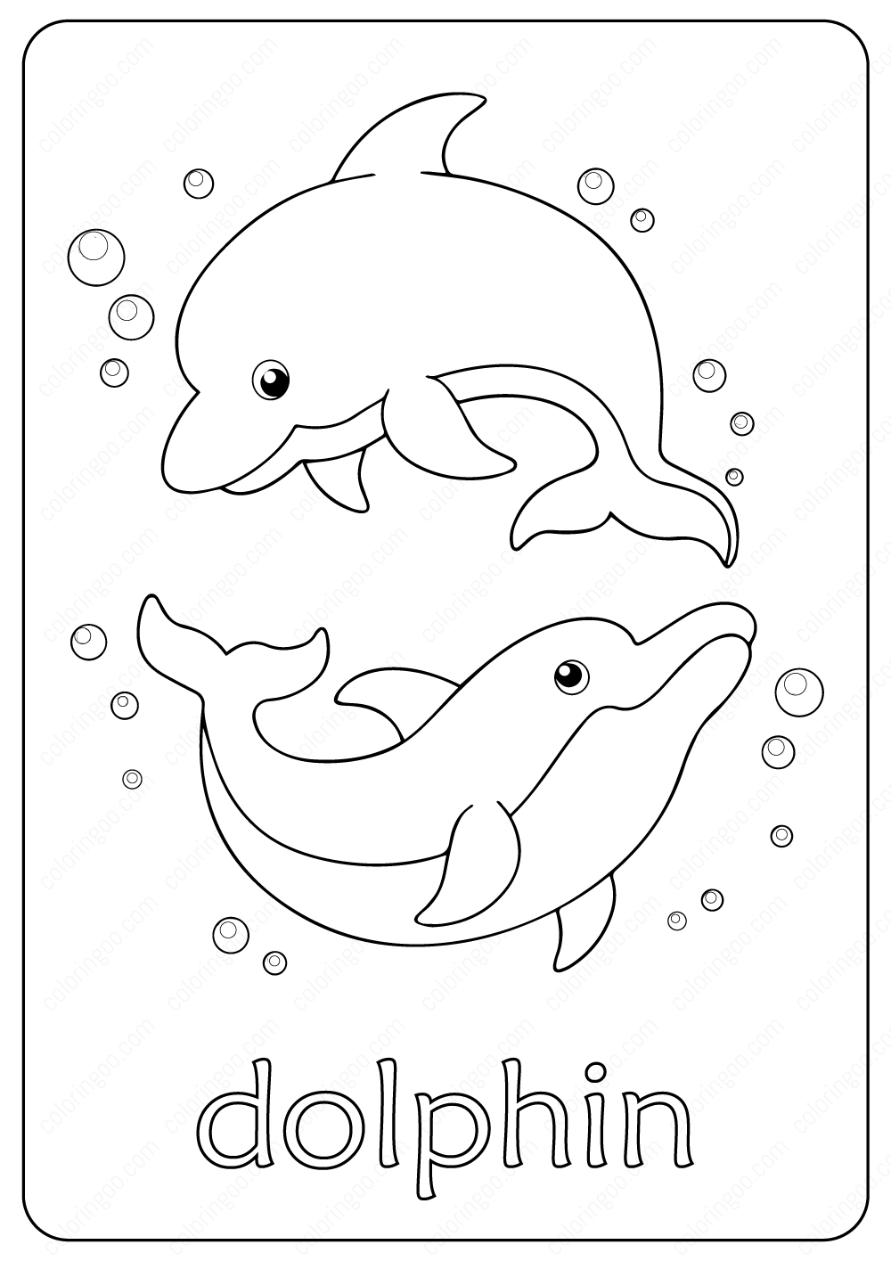 125 Free Printable Dolphin Coloring Pages for Kids 82