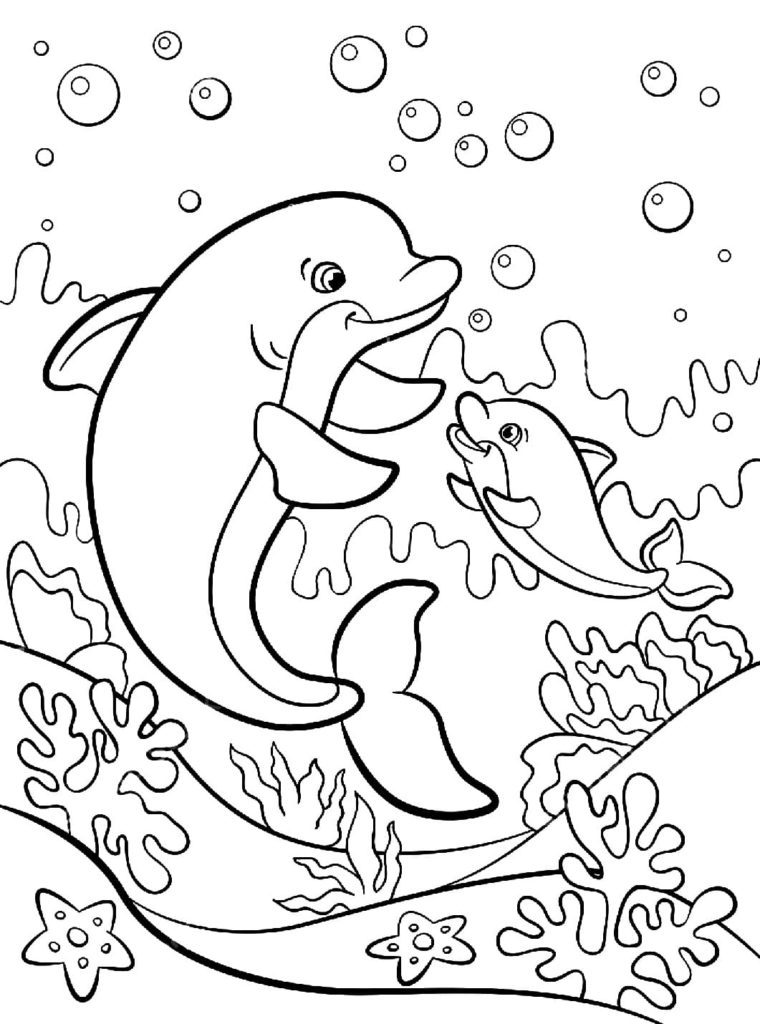 125 Free Printable Dolphin Coloring Pages for Kids 87