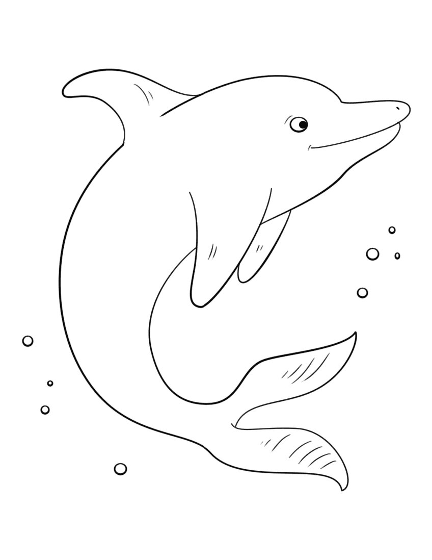 125 Free Printable Dolphin Coloring Pages for Kids 98