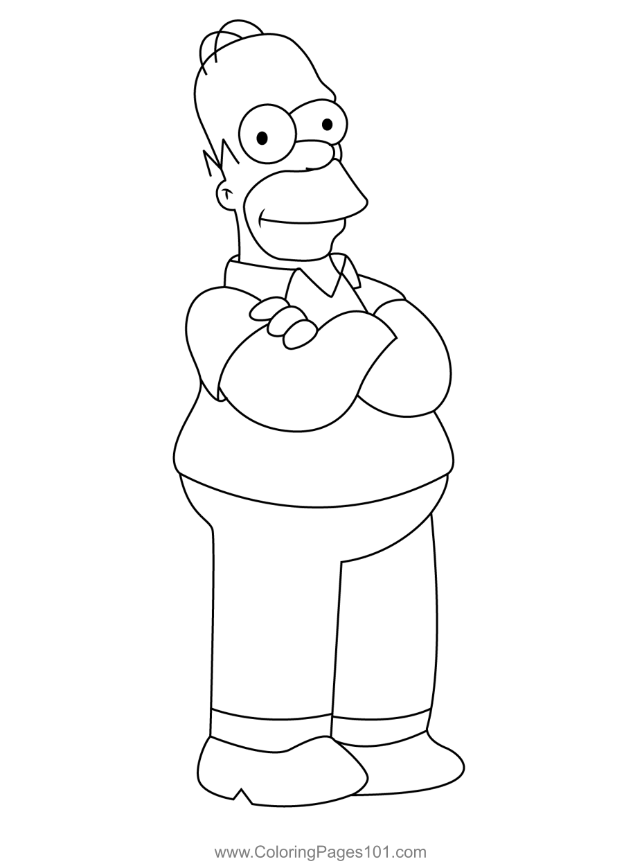 160 Free Simpsons Coloring Pages For Kids Printable 106