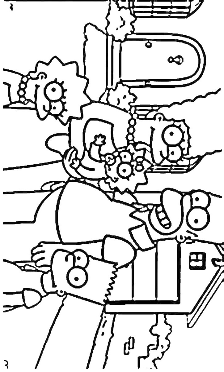 160 Free Simpsons Coloring Pages For Kids Printable 147