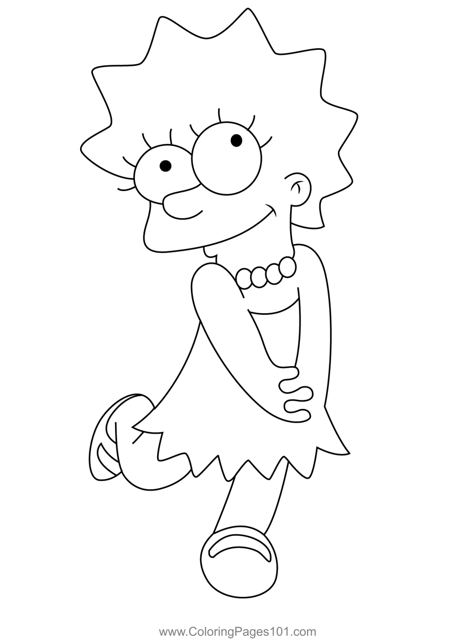 160 Free Simpsons Coloring Pages For Kids Printable 149