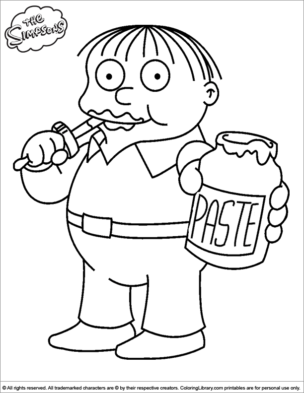 160 Free Simpsons Coloring Pages For Kids Printable 160