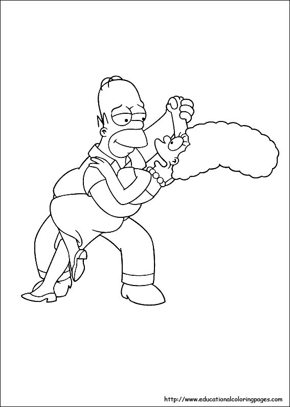 160 Free Simpsons Coloring Pages For Kids Printable 32