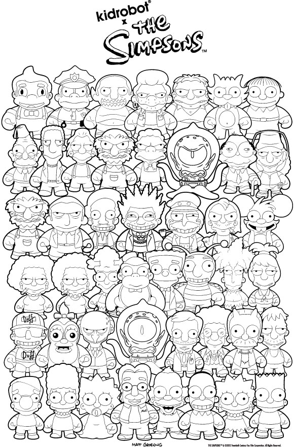 160 Free Simpsons Coloring Pages For Kids Printable 36