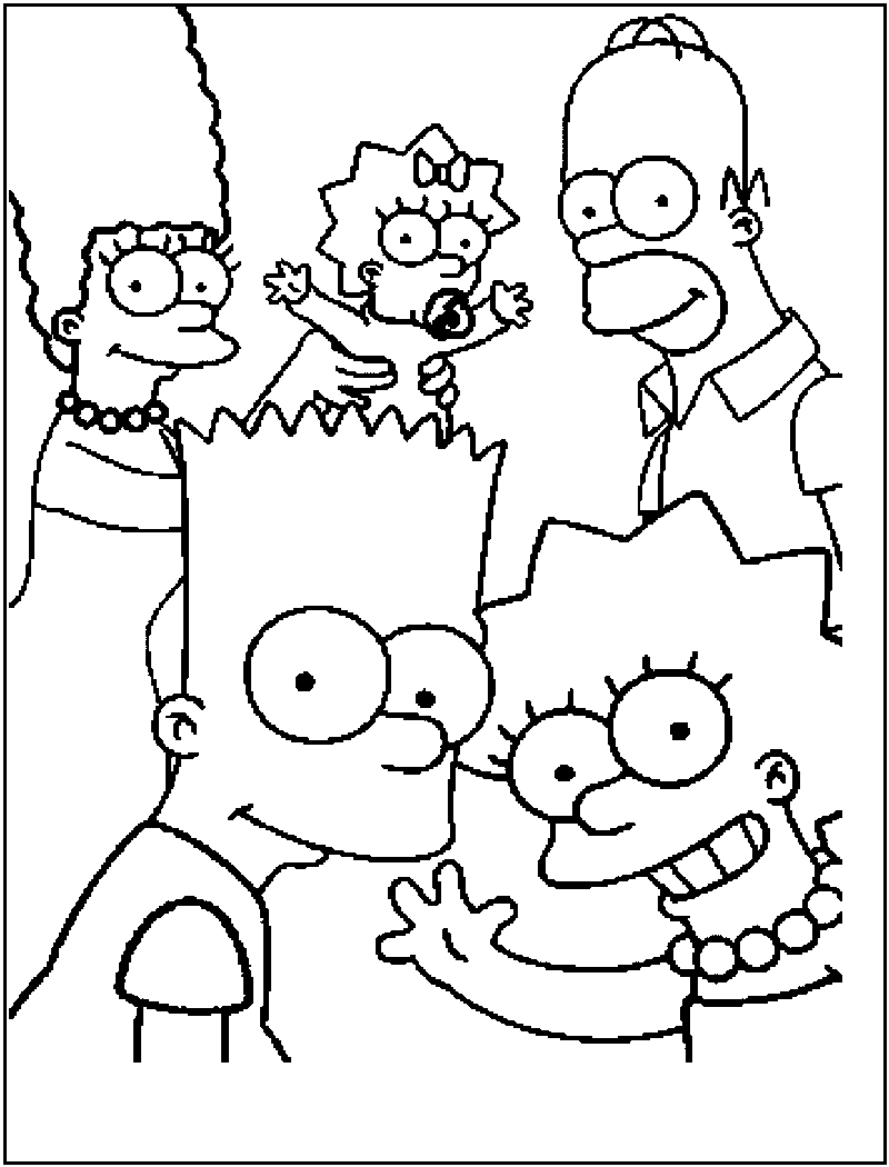 160 Free Simpsons Coloring Pages For Kids Printable 40