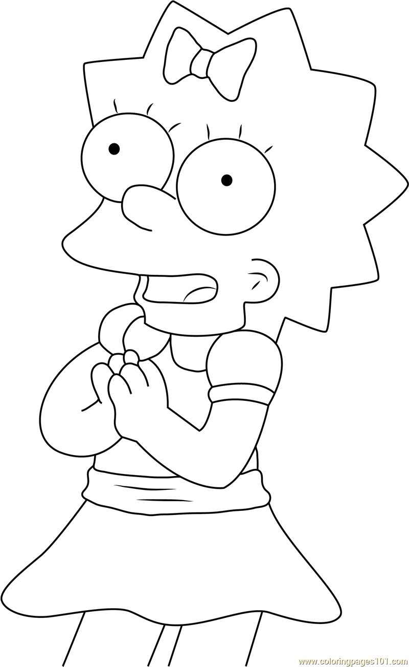 160 Free Simpsons Coloring Pages For Kids Printable 43