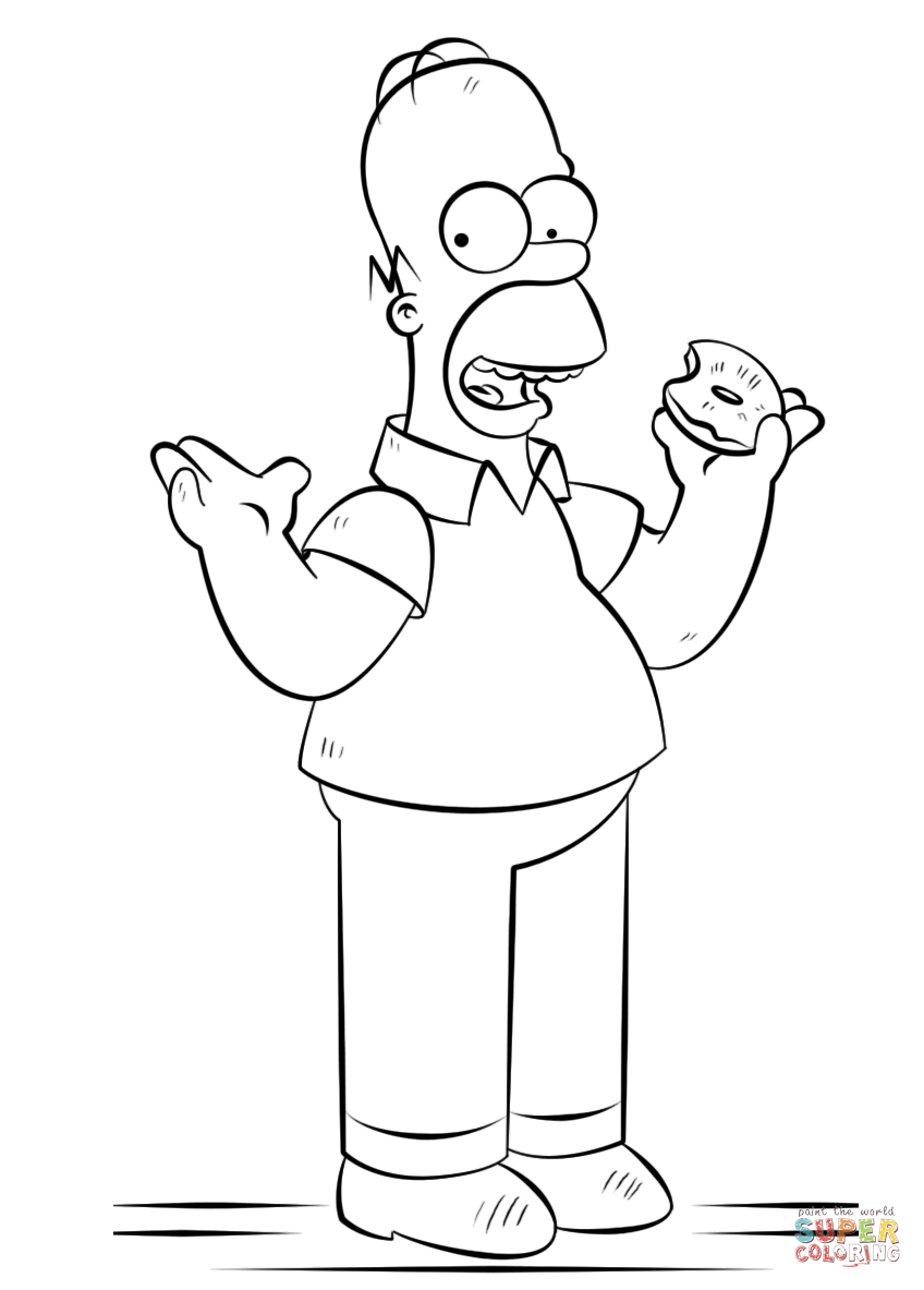 160 Free Simpsons Coloring Pages For Kids Printable 44