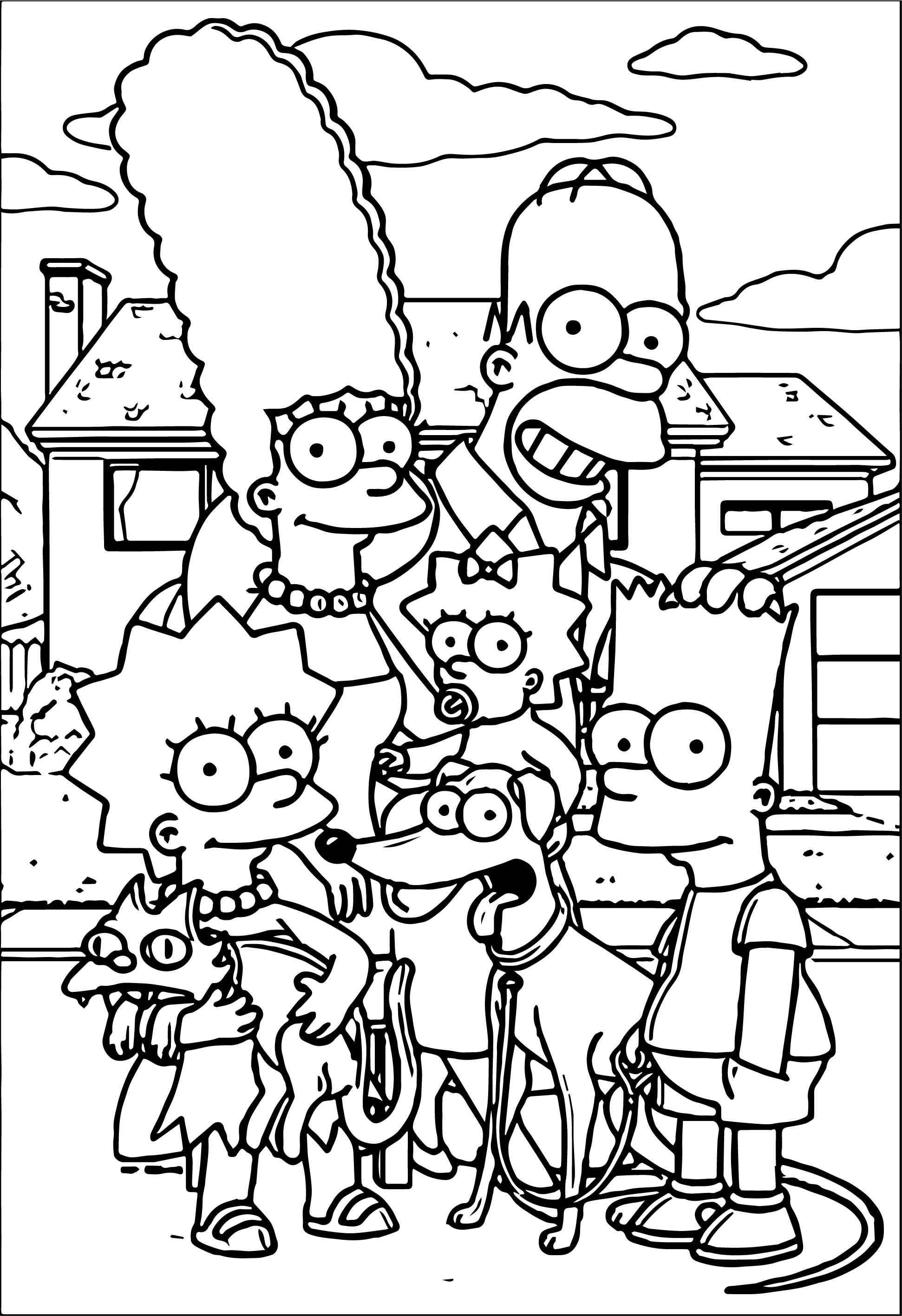 160 Free Simpsons Coloring Pages For Kids Printable 59