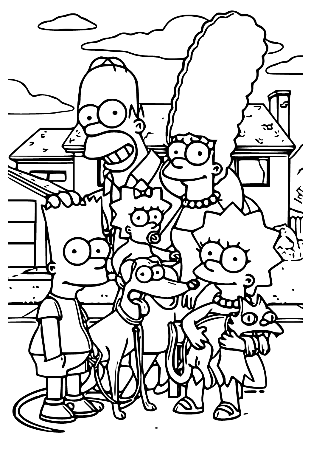 160 Free Simpsons Coloring Pages For Kids Printable 96