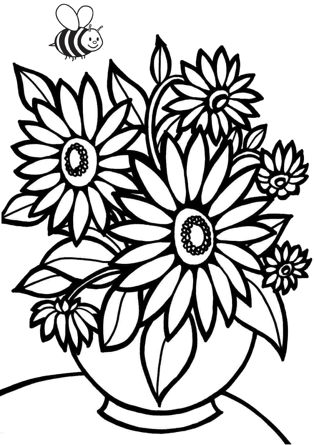 29 Flower Coloring Pages by Number Printable