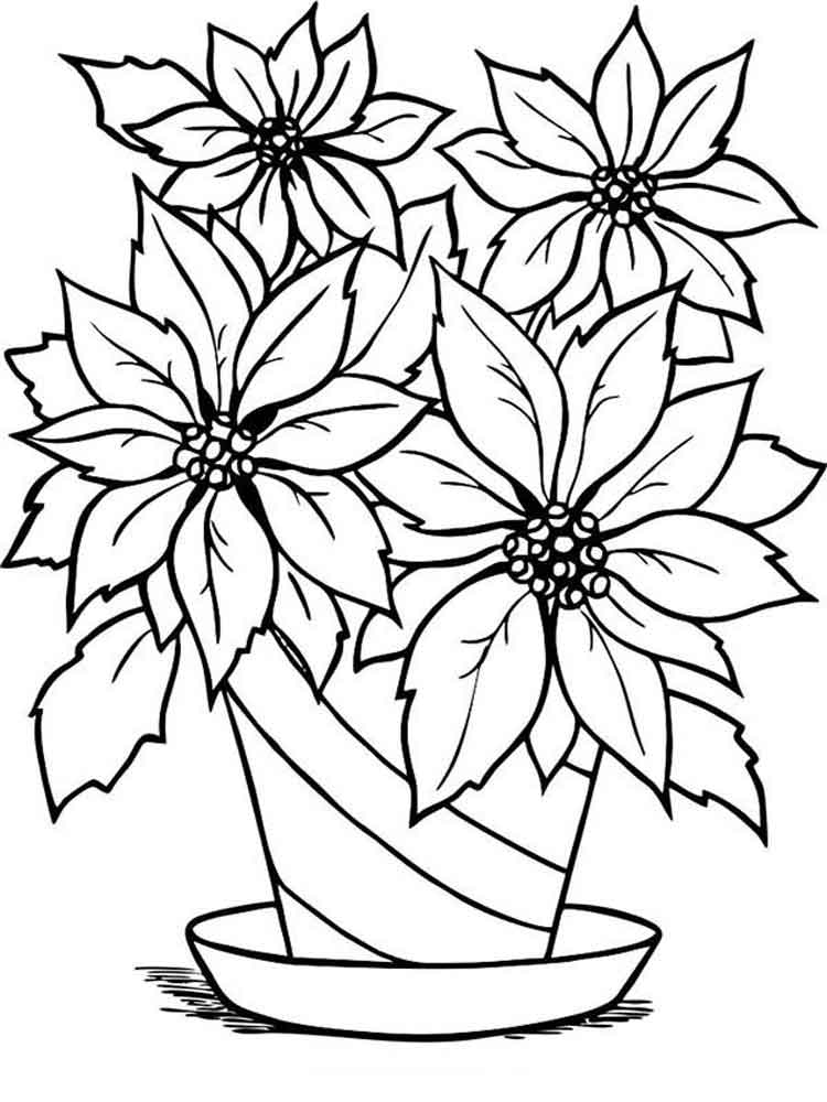 30 Flower Coloring Pages Finished Printable