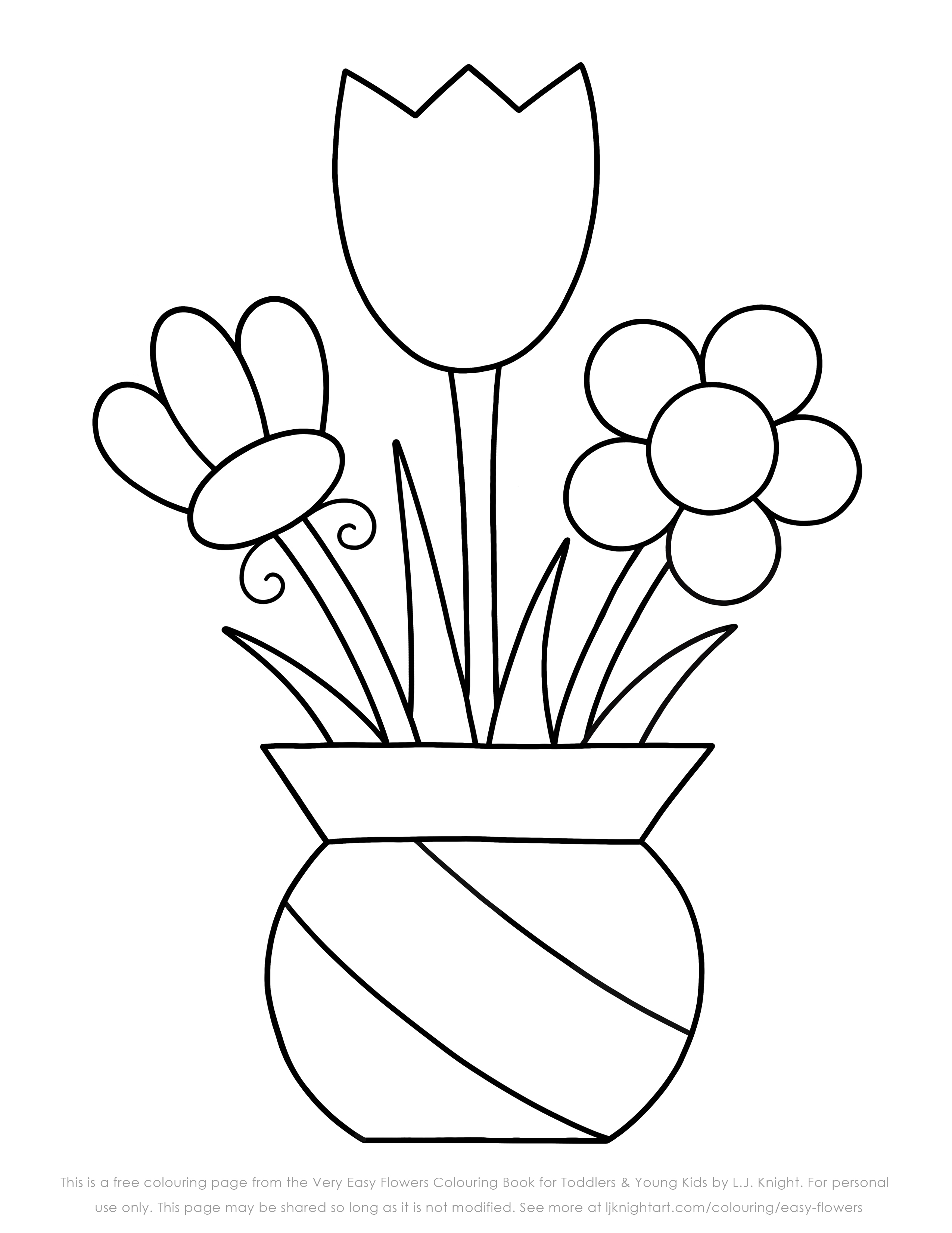 33 Flower Coloring Pages A4 Printable