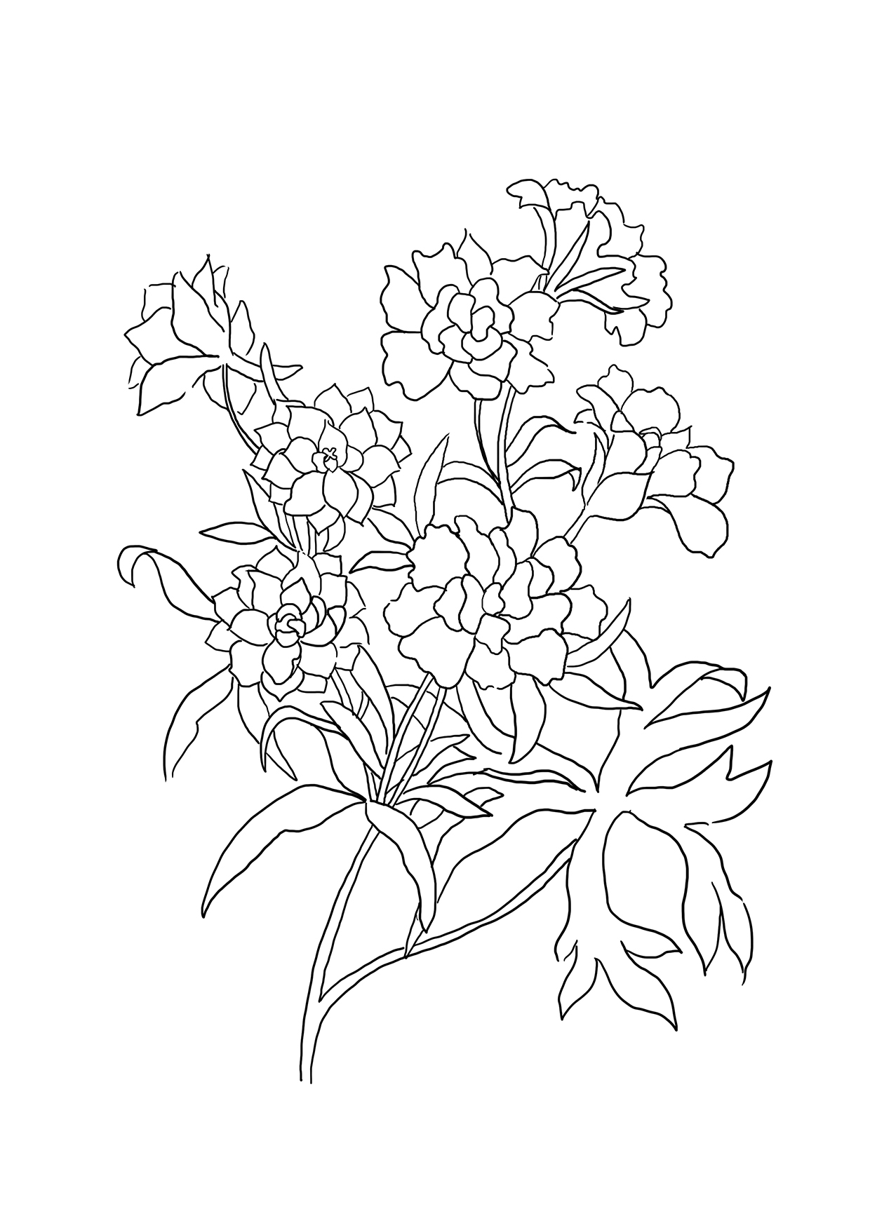 36 Preppy Flower Coloring Pages Printable